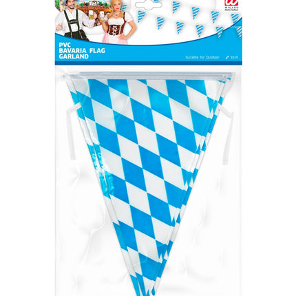 Widmann SRL Oktoberfest vlaggenlijn geblokt