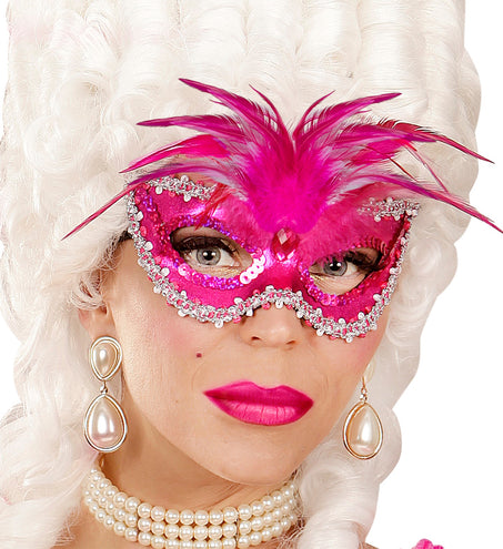 Widmann SRL Oogmasker Barones Metalic Rose