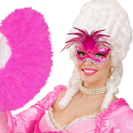 Widmann SRL Oogmasker Barones Metalic Rose