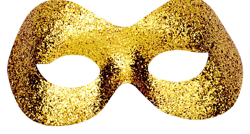 Widmann SRL Oogmasker goud met glitters