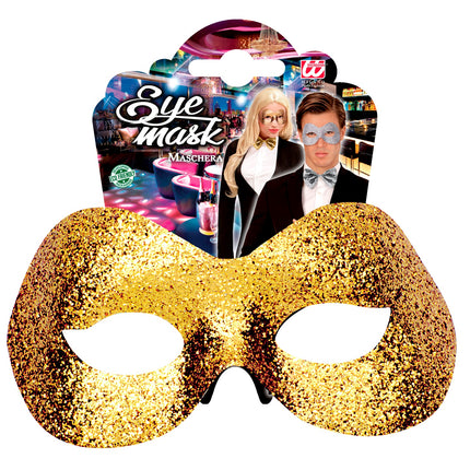 Widmann SRL Oogmasker goud met glitters