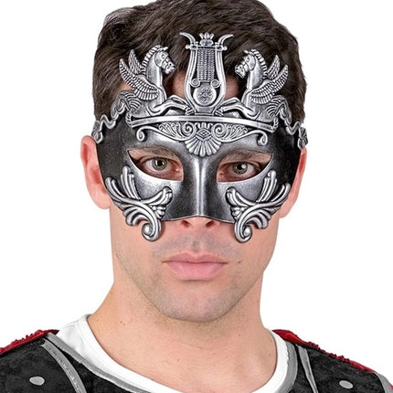 Widmann SRL Oogmasker grieks/romeins zilver Lara