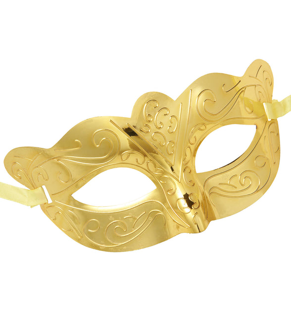 Widmann SRL Oogmasker metallic goud