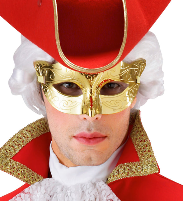 Widmann SRL Oogmasker metallic goud