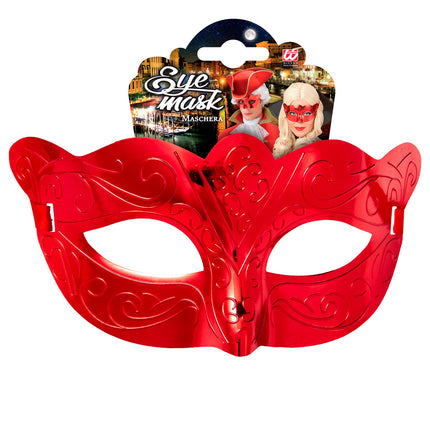 Widmann SRL Oogmasker metallic rood