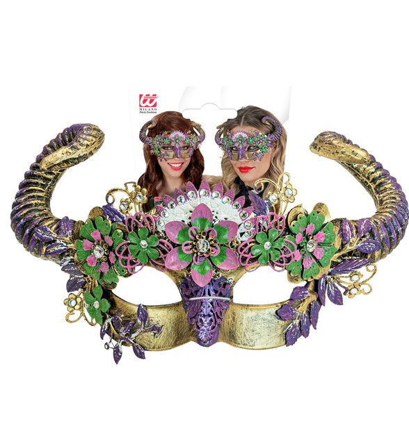 Widmann SRL Oogmasker Ram met bloemen luxe