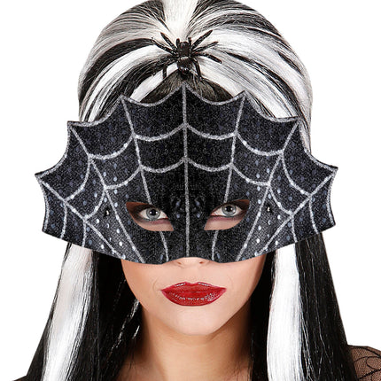 Widmann SRL Oogmasker spinnenweb heks