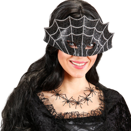 Widmann SRL Oogmasker spinnenweb heks