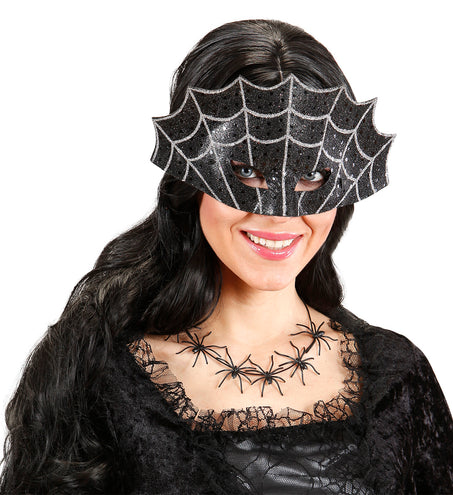 Widmann SRL Oogmasker spinnenweb heks