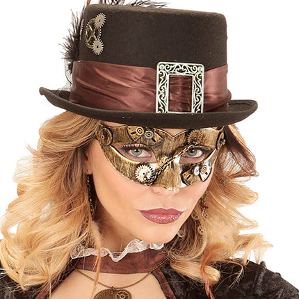 Widmann SRL Oogmasker steampunk goud