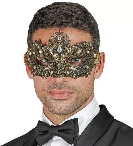 Widmann SRL Oogmasker theater goud Bente