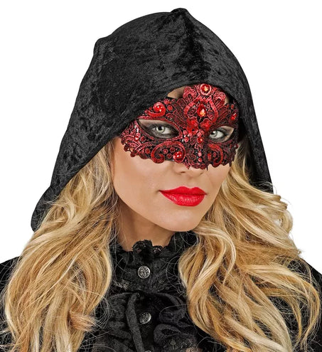 Widmann SRL Oogmasker theater rood Lynn