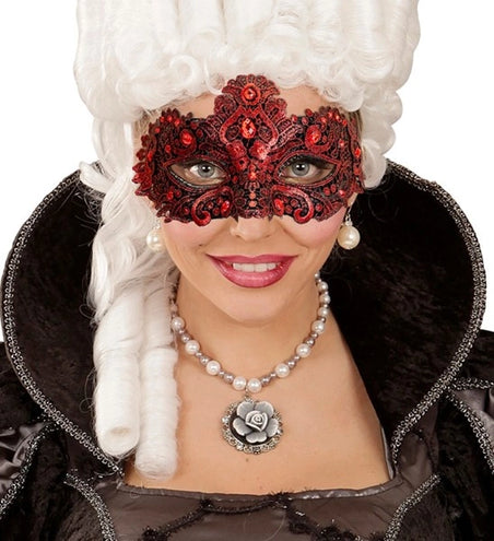 Widmann SRL Oogmasker theater rood Lynn