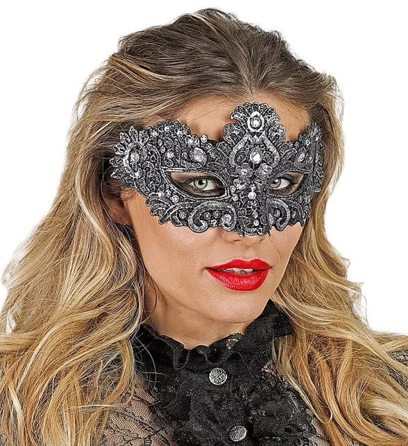 Widmann SRL Oogmasker theater zilver Jesse