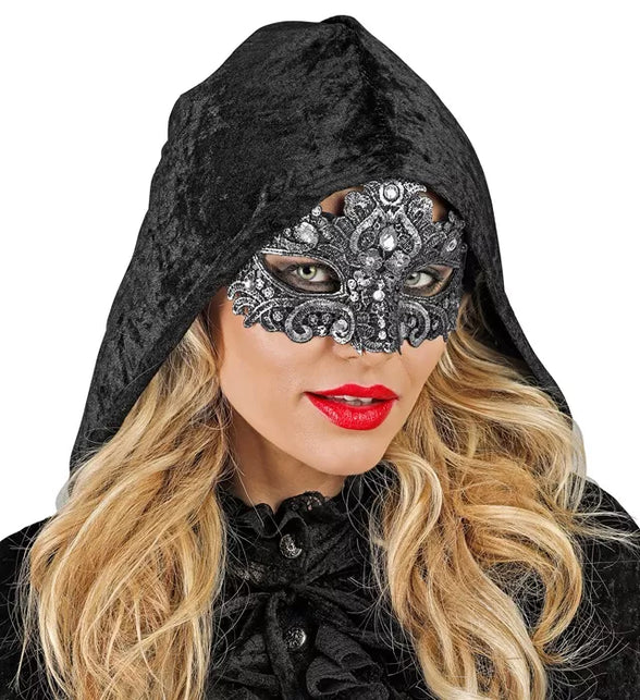 Widmann SRL Oogmasker theater zilver Jesse