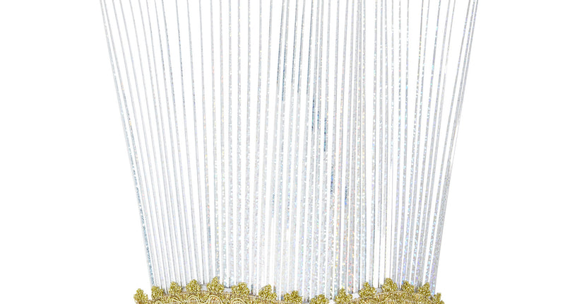 Widmann SRL oogmasker zilver met lange punten