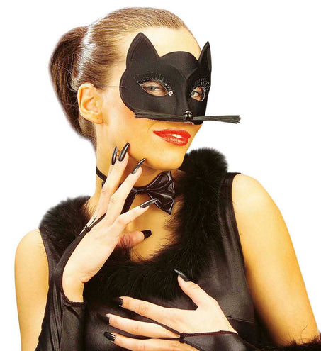 Widmann SRL Oogmasker zwarte kat krabbie