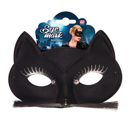 Widmann SRL Oogmasker zwarte kat krabbie