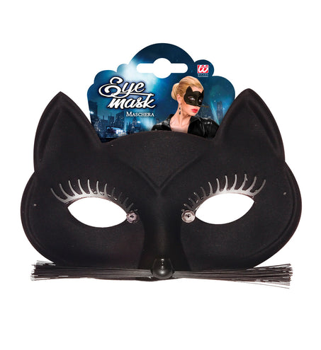 Widmann SRL Oogmasker zwarte kat krabbie