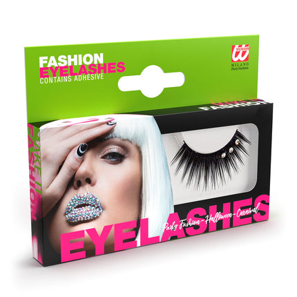 Widmann SRL Oogwimpers Zwart Met Strass Steentjes