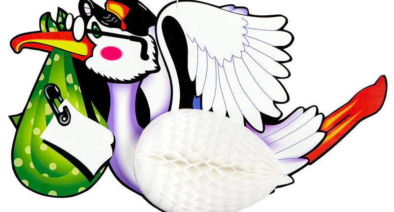 Widmann SRL Ooievaaar decoratie van papier.