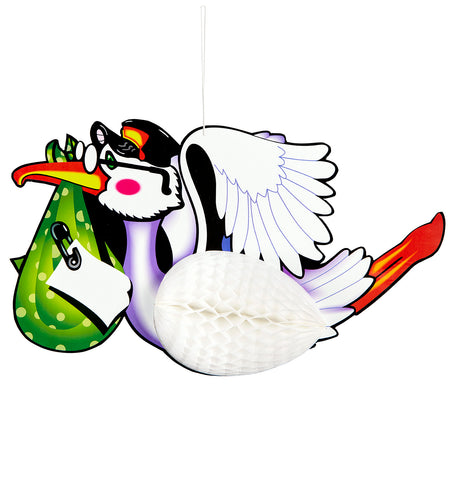 Widmann SRL Ooievaaar decoratie van papier.