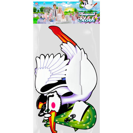 Widmann SRL Ooievaaar decoratie van papier.