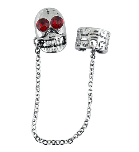 Widmann SRL Oorbel schedel met diamantjes