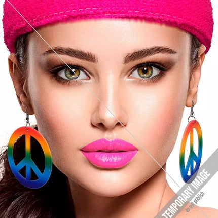 Widmann SRL Oorbellen hippie regenboog Evi