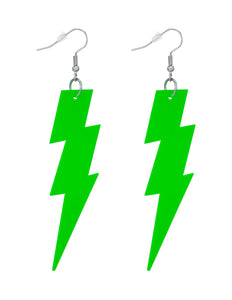 Widmann SRL Oorbellen jaren 80 bliksem  neon groen