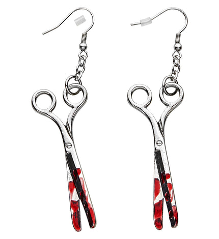 Widmann SRL Oorbellen schaar met bloed