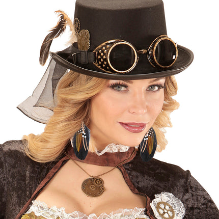 Widmann SRL Oorbellen steampunk veren