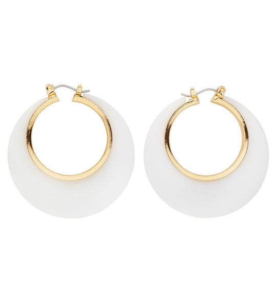 Widmann SRL Oorbellen wit met goud voor discopakjes