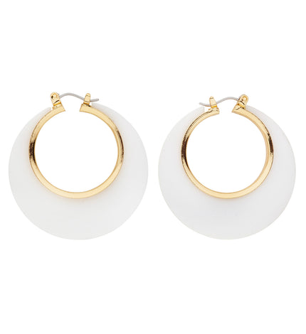 Widmann SRL Oorbellen wit met goud voor discopakjes