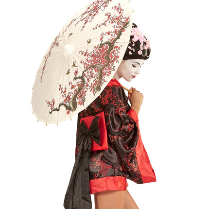 Widmann SRL Oosterse Paraplu Rijstpapier, Wit