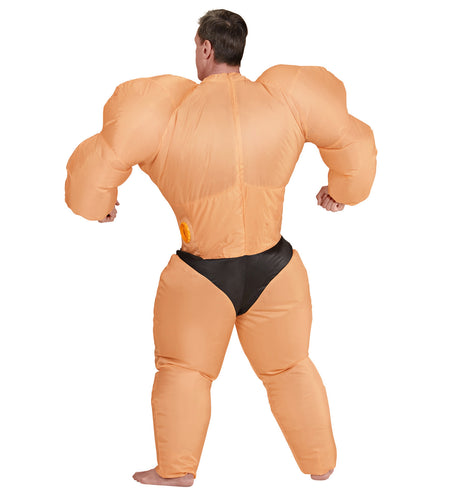 Widmann SRL Opblaasbaar bodybuilder gespierd kostuum