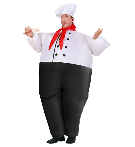 Widmann SRL Opblaasbaar Chef kok kostuum