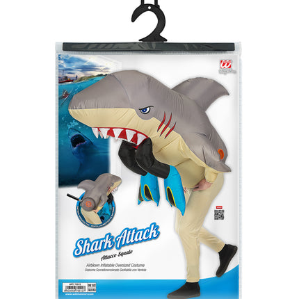 Widmann SRL Opblaasbaar haaien pak unisex