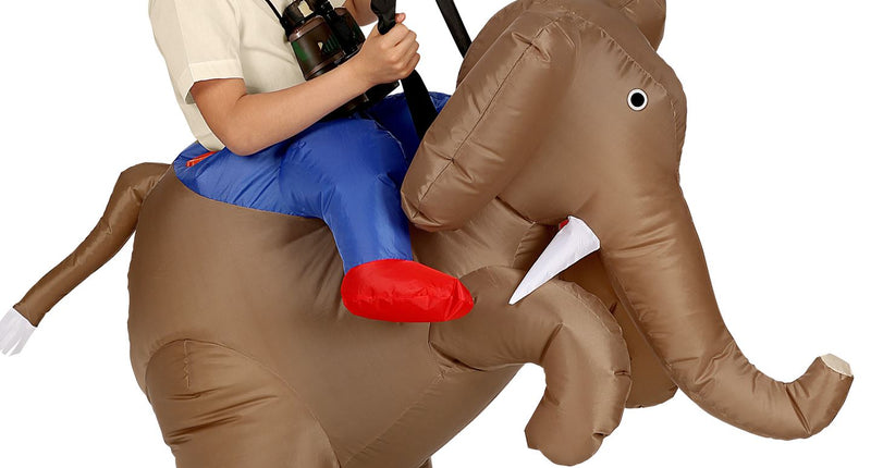 Widmann SRL Opblaasbaar olifanten kostuum Expeditie