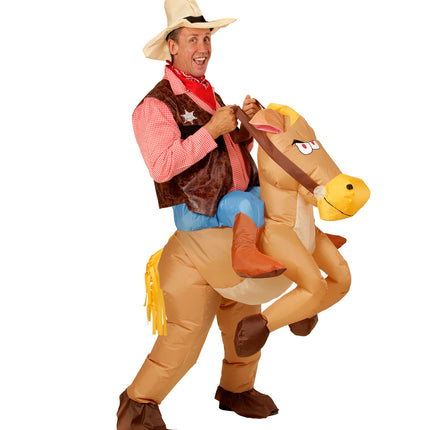 Widmann SRL Opblaasbare cowboy paarden