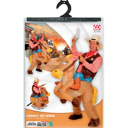 Widmann SRL Opblaasbare cowboy paarden