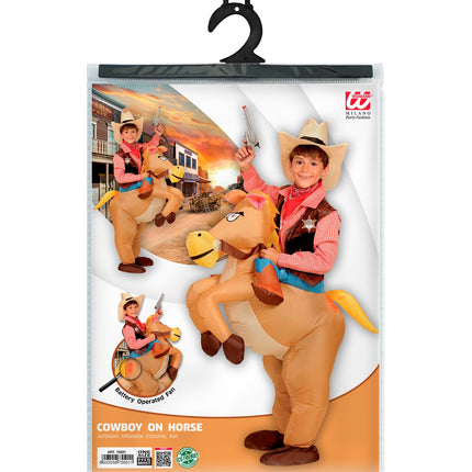 Widmann SRL Opblaasbare cowboy paarden voor kids