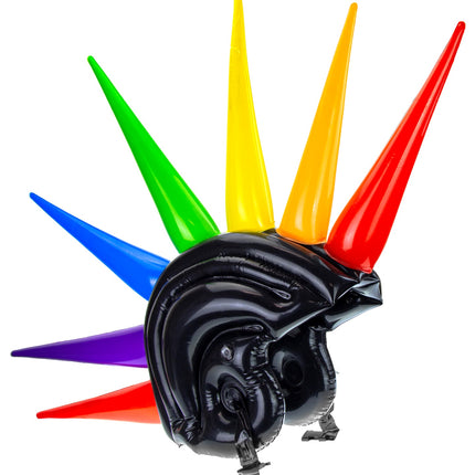 Widmann SRL Opblaasbare gekleurde spike helm