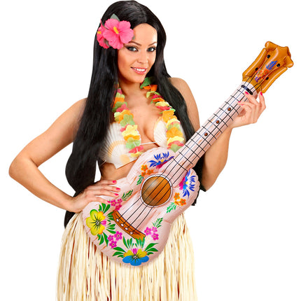 Widmann SRL Opblaasbare gitaar hawaii print