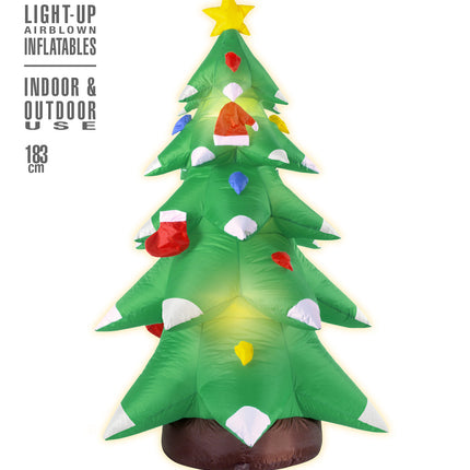 Widmann SRL Opblaasbare kerstboom 183cm