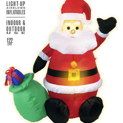 Widmann SRL Opblaasbare kerstman 122cm