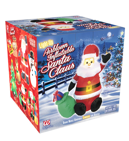 Widmann SRL Opblaasbare kerstman 122cm