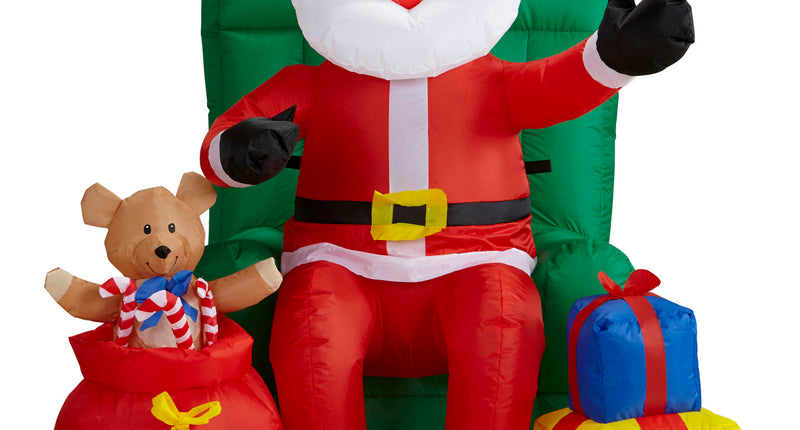 Widmann SRL Opblaasbare kerstman met geschenken