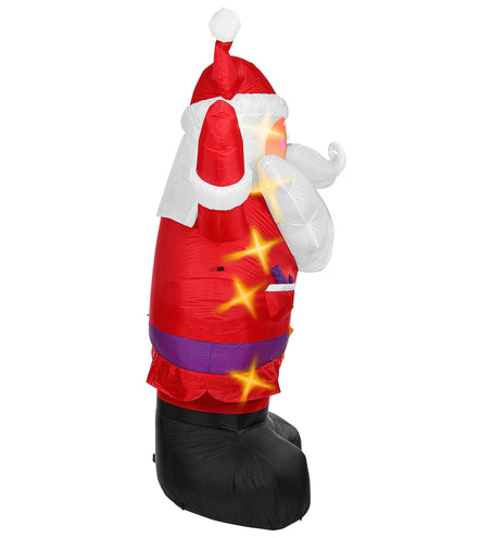 Widmann SRL Opblaasbare kerstman met licht Santa
