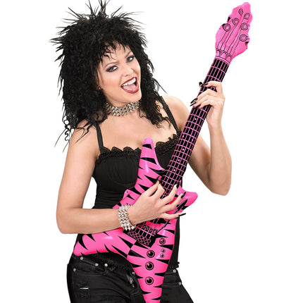 Widmann SRL Opblaasbare rock gitaar roze